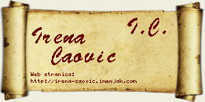 Irena Čaović vizit kartica
